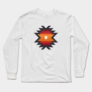 Modern color african aztec motif Long Sleeve T-Shirt